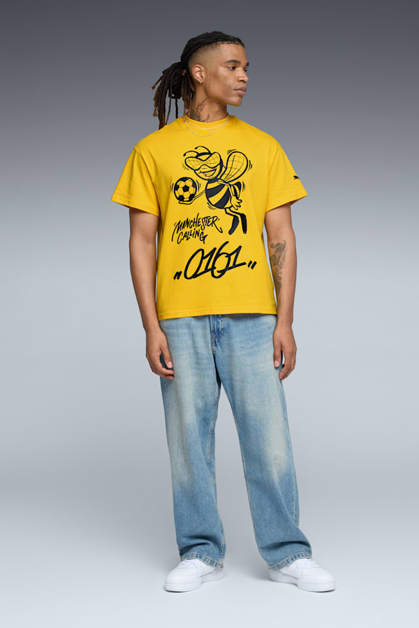 PUMA HOOPS x MANCHESTER CITY Basketball Tee Men, Yellow Sizzle, extralarge-GBR