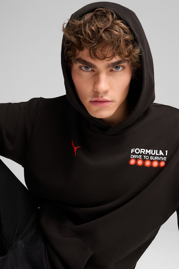 F1® Drive to Survive Graphic Hoodie Men, PUMA Black, extralarge