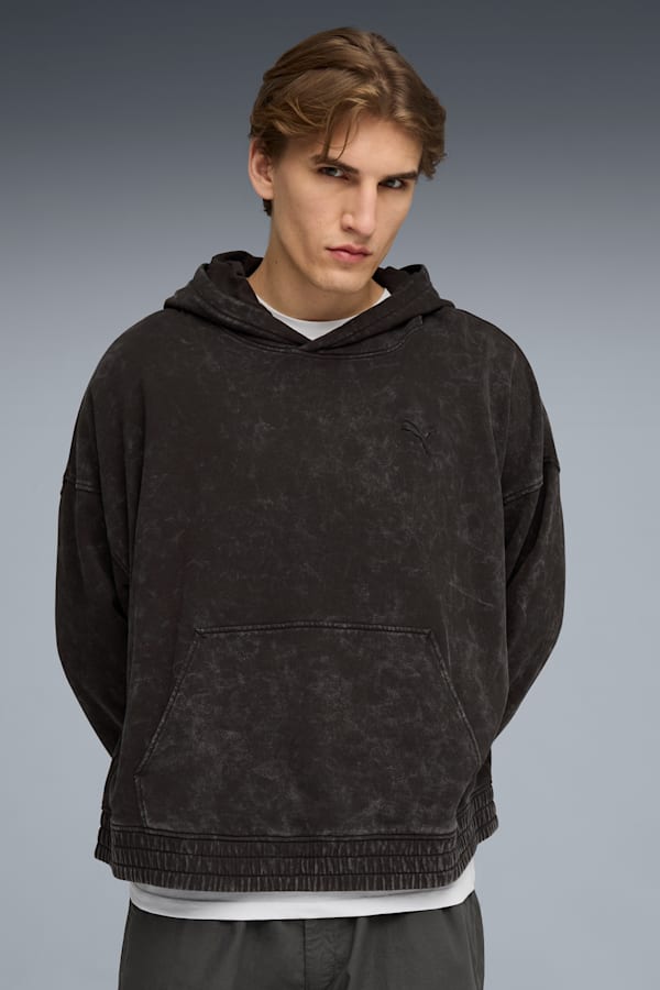 FUTURE.PUMA.ARCHIVE Boxy Washed Hoodie Unisex, PUMA Black, extralarge-GBR