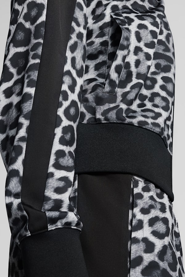 T7 LEO LUXE All-Over Print Short Track Jacket Women, PUMA Black, extralarge