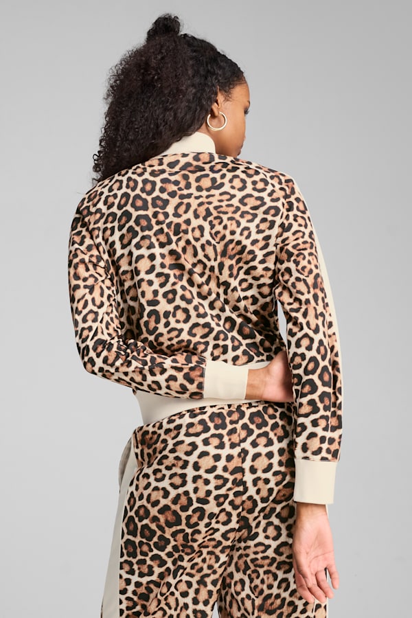 T7 LEO LUXE All-Over Print Short Track Jacket Women, Alpine Snow, extralarge