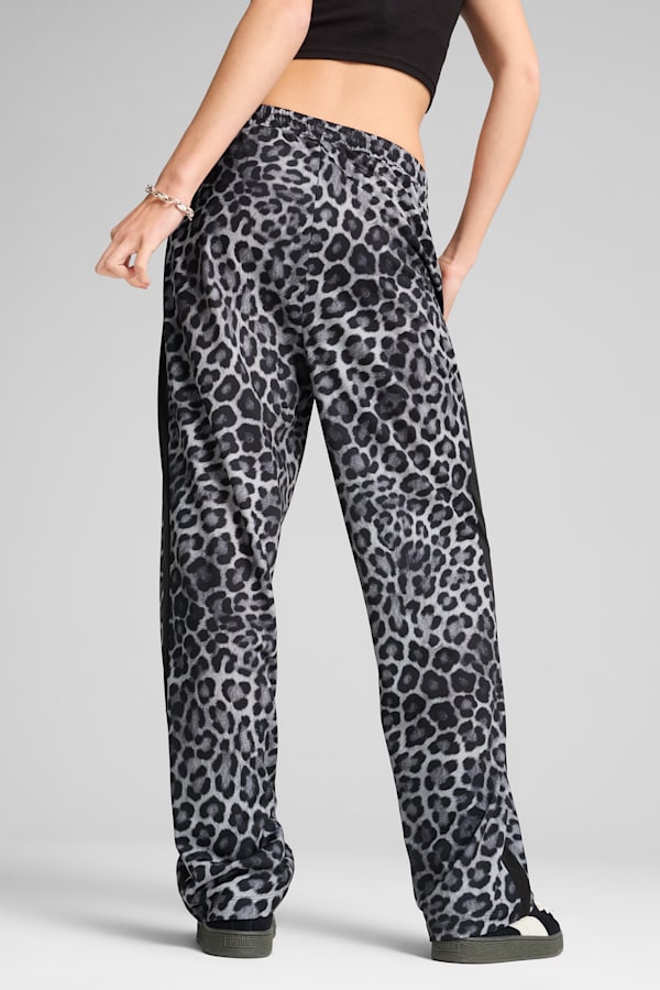 T7 LEO LUXE All-Over Print Straight Pants Women, PUMA Black, extralarge