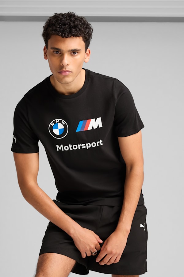 BMW M Motorsport Essentials Logo Tee Men, PUMA Black, extralarge