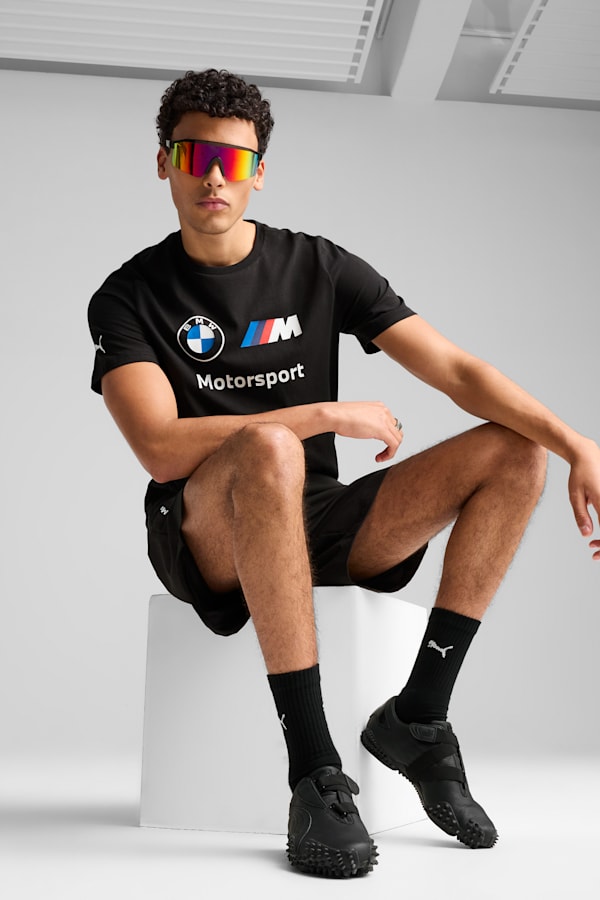 BMW M Motorsport Essentials Logo Tee Men, PUMA Black, extralarge