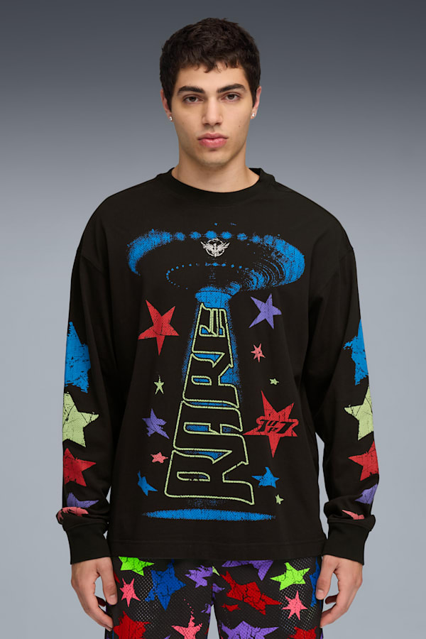 LaMelo Star Vision Long Sleeve Tee Men, PUMA Black, extralarge-GBR