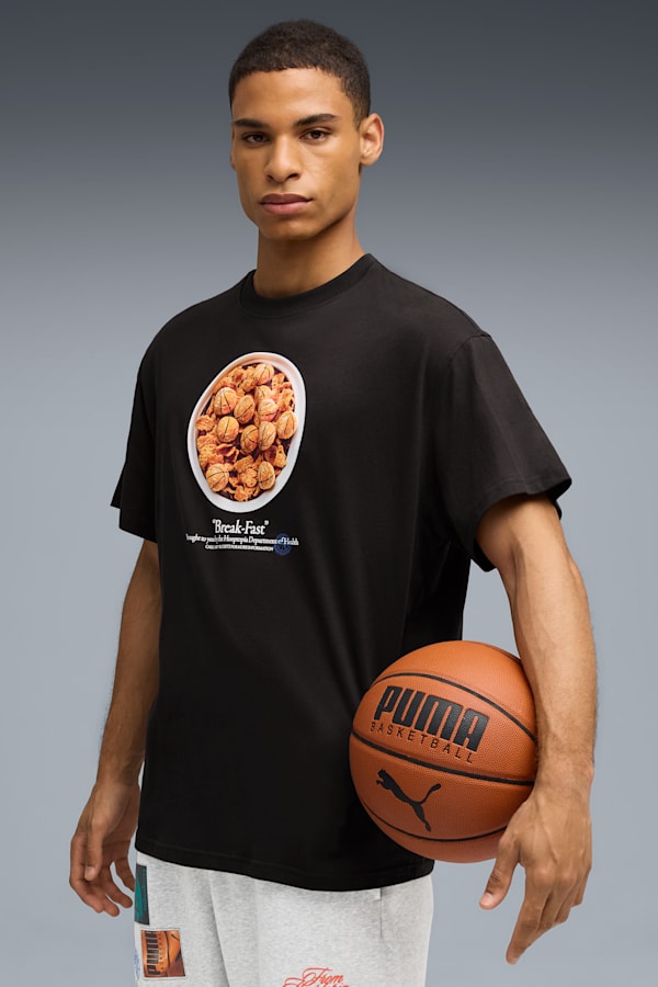 Hooptopia Break Fast Tee Men, PUMA Black, extralarge-GBR