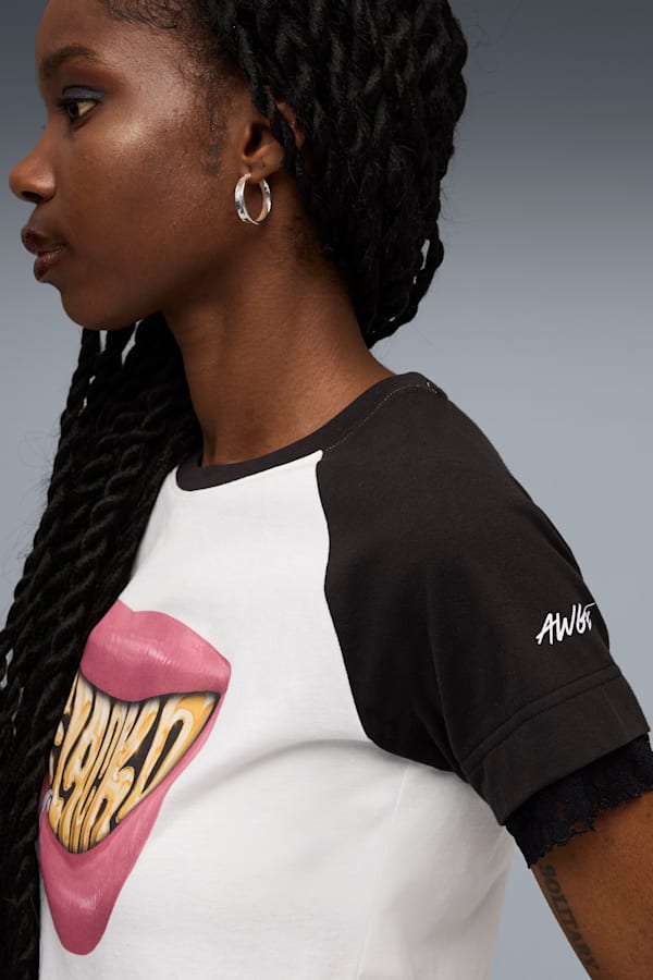 A$AP ROCKY x PUMA Flacko Smile Baby Tee Women, PUMA White, extralarge-GBR