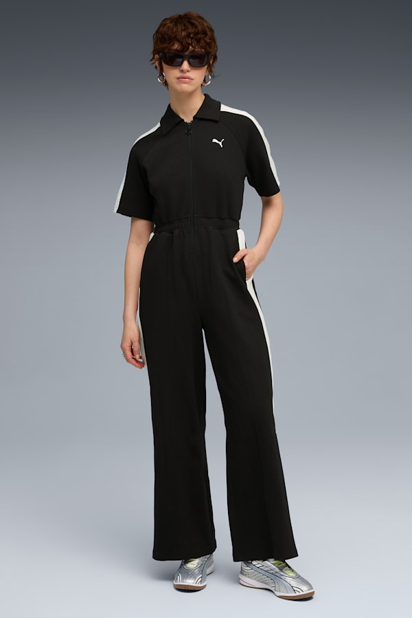 T7 Short Sleeved Jumpsuit Women, PUMA Black, extralarge-GBR