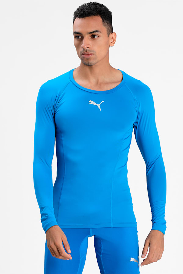 LIGA Baselayer Long Sleeve Tee Men, Electric Blue Lemonade, extralarge-GBR