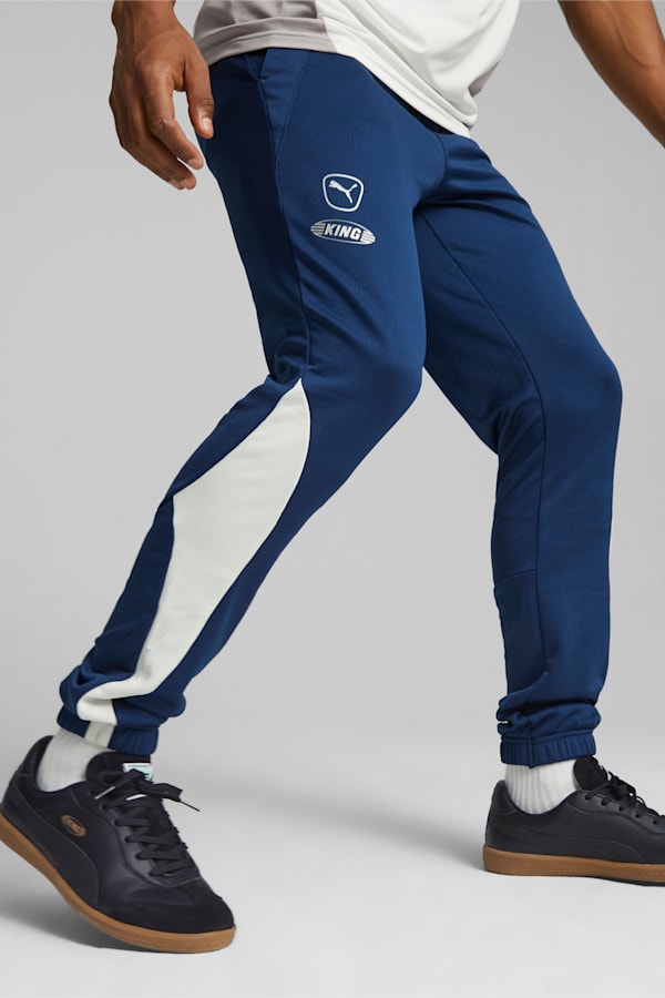 KING Pro Men's Football Training Pants, Persian Blue-Eucalyptus, extralarge-GBR