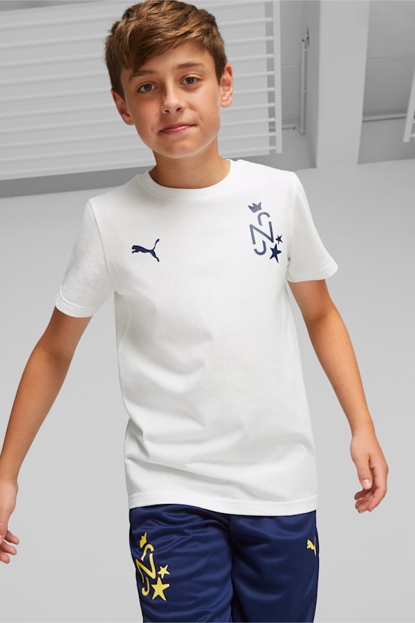 Neymar Jr Youth Football Tee, PUMA White, extralarge