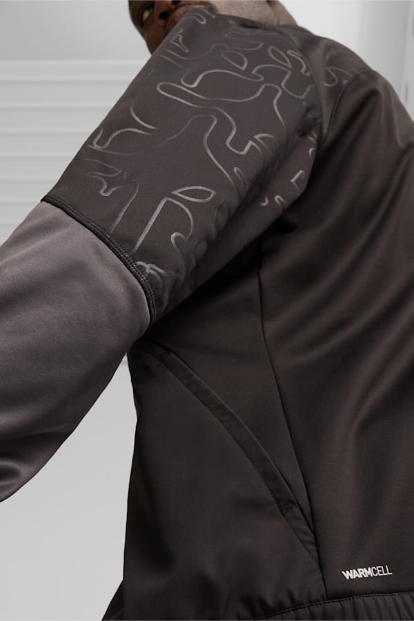 Individual Winterized Men's Football Jacket, PUMA Black-Dark Coal, extralarge-GBR