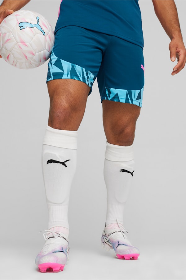 individualFINAL Men's Football Shorts, Ocean Tropic-Bright Aqua, extralarge
