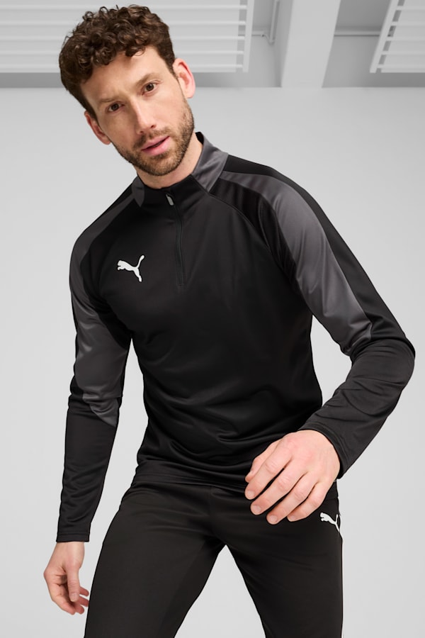 individualLIGA Quarter-Zip Top Men, PUMA Black-PUMA White-Shadow Gray, extralarge