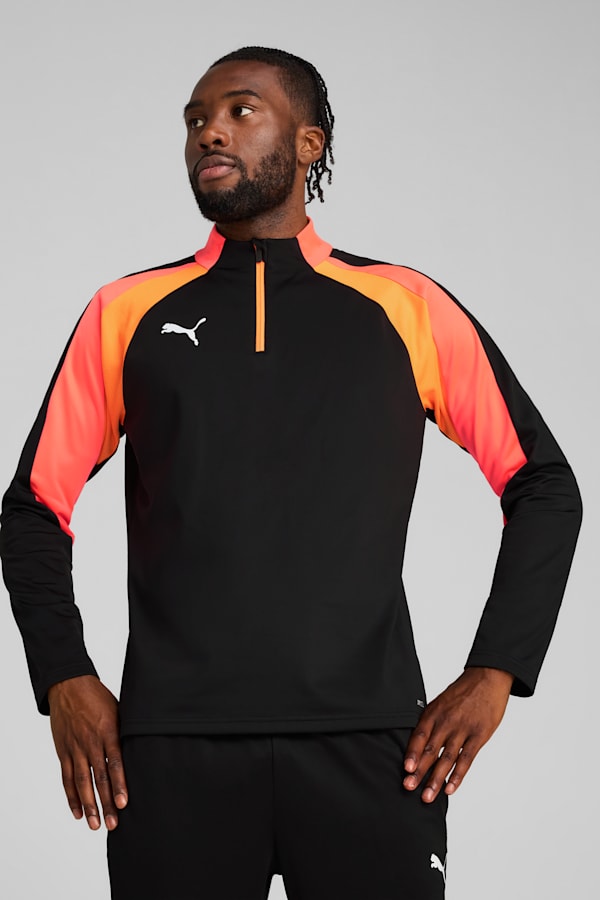 individualLIGA Quarter-Zip Top Men, PUMA Black-Heat Fire, extralarge