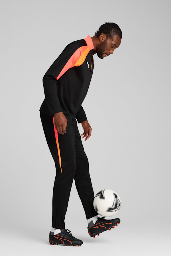 individualLIGA Quarter-Zip Top Men, PUMA Black-Heat Fire, extralarge