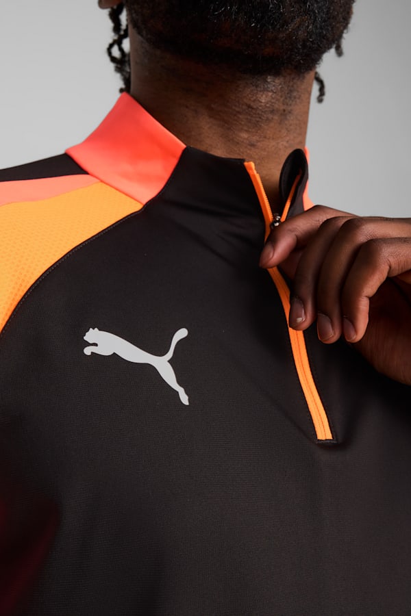 individualLIGA Quarter-Zip Top Men, PUMA Black-Heat Fire, extralarge
