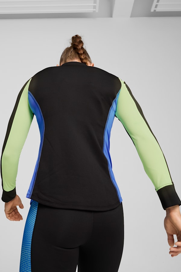 individualBLAZE Quarter-Zip Top Women, PUMA Black-Fizzy Apple, extralarge