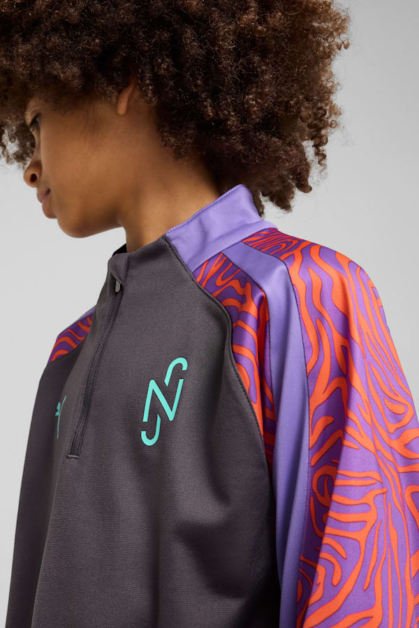 Neymar Jr Creativity Quarter-Zip Football Top Youth, Dark Coal-Soft Violet, extralarge
