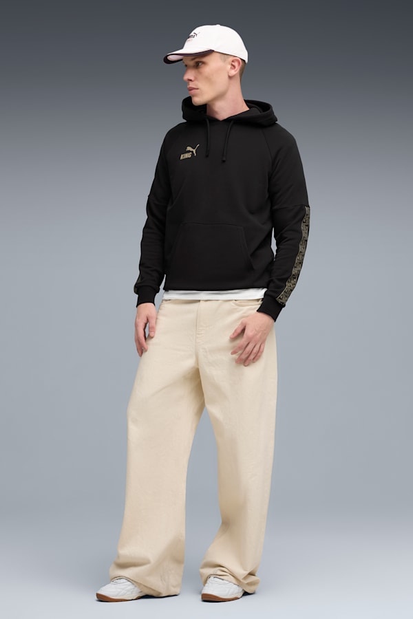 KING Football Hoodie Men, PUMA Black-PUMA Gold, extralarge-GBR