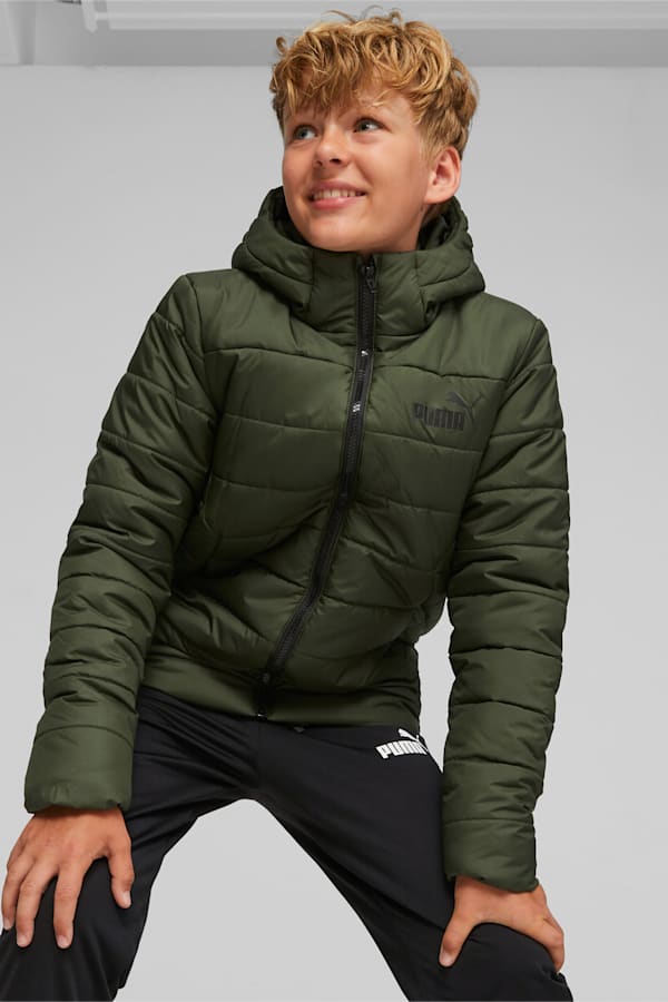 Essentials Padded Jacket Youth, Myrtle, extralarge