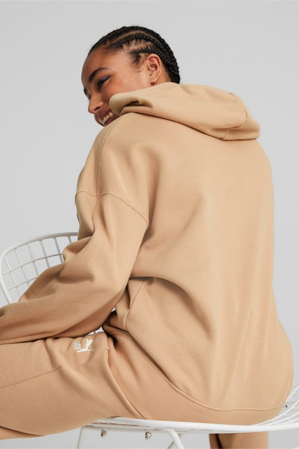 Classics Oversized Hoodie Women, Dusty Tan, extralarge-GBR