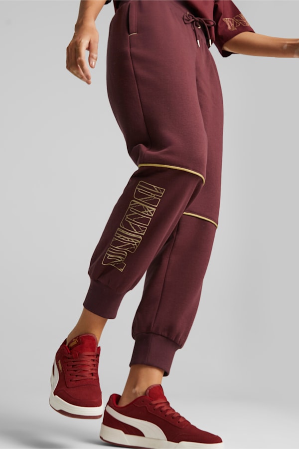 Power Deco Glam Pants Women, Aubergine, extralarge-GBR