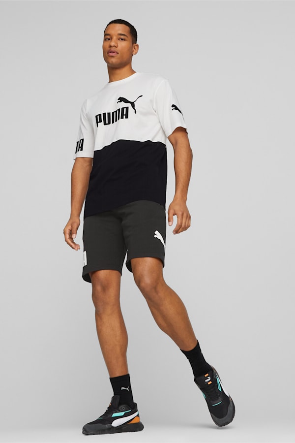 PUMA POWER Colourblock Tee Men, PUMA White, extralarge-DFA