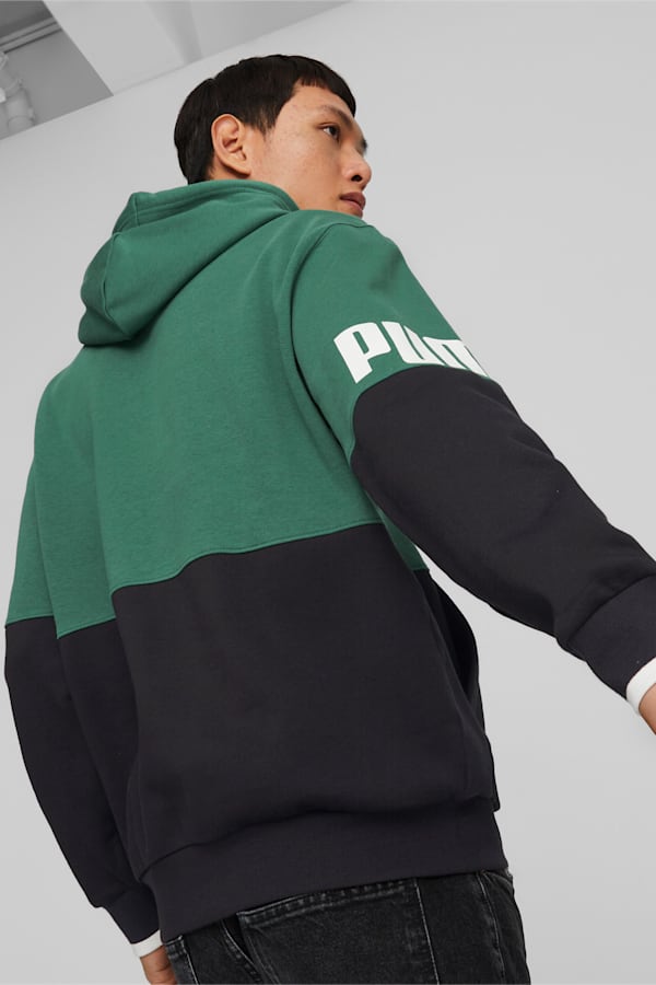 PUMA POWER Colourblock Hoodie Men, Vine, extralarge