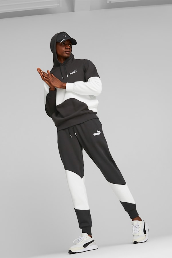 Black and white puma hoodie sale