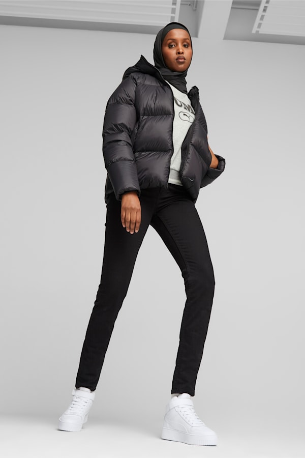 A$AP Rocky Women's Hooded Ultra Down Puffer Jacket, PUMA Black, extralarge