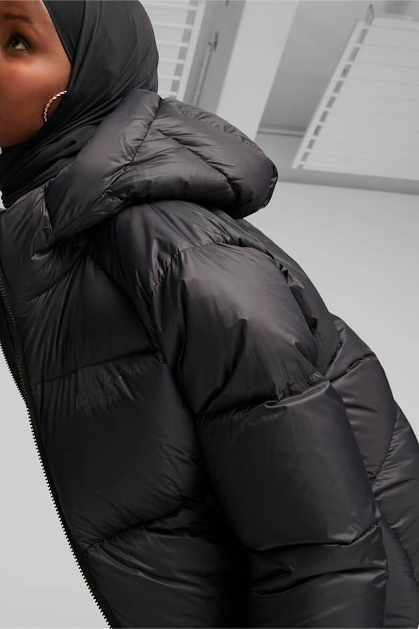 A$AP Rocky Women's Hooded Ultra Down Puffer Jacket, PUMA Black, extralarge