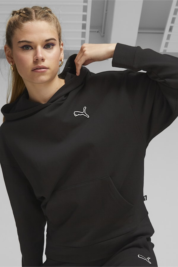 BETTER ESSENTIALS Women's Hoodie, PUMA Black, extralarge