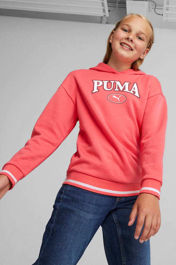 PUMA SQUAD Youth Hoodie, Electric Blush, extralarge