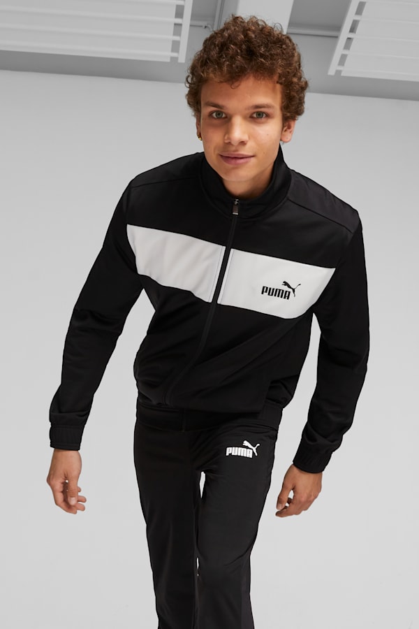 Black and white puma tracksuit shop