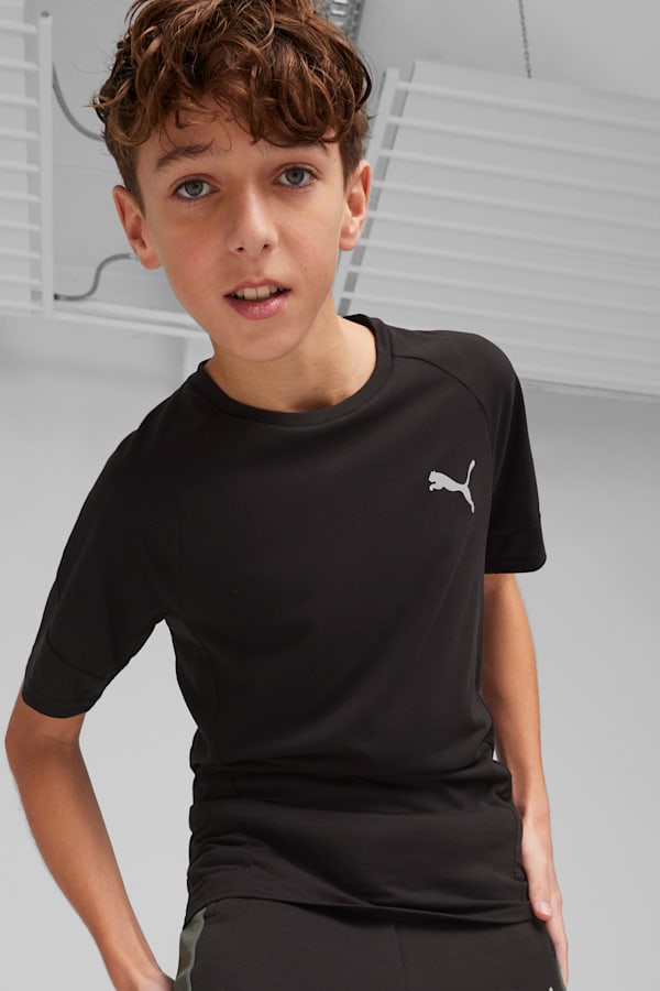 EVOSTRIPE Youth Tee, PUMA Black, extralarge