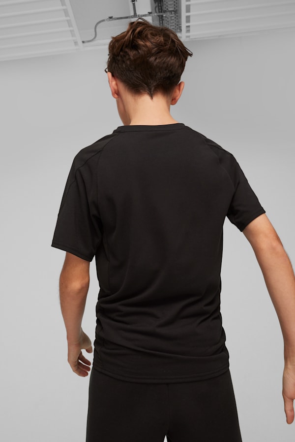 EVOSTRIPE Youth Tee, PUMA Black, extralarge