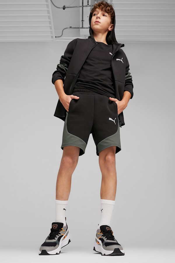 EVOSTRIPE Youth Shorts, PUMA Black, extralarge