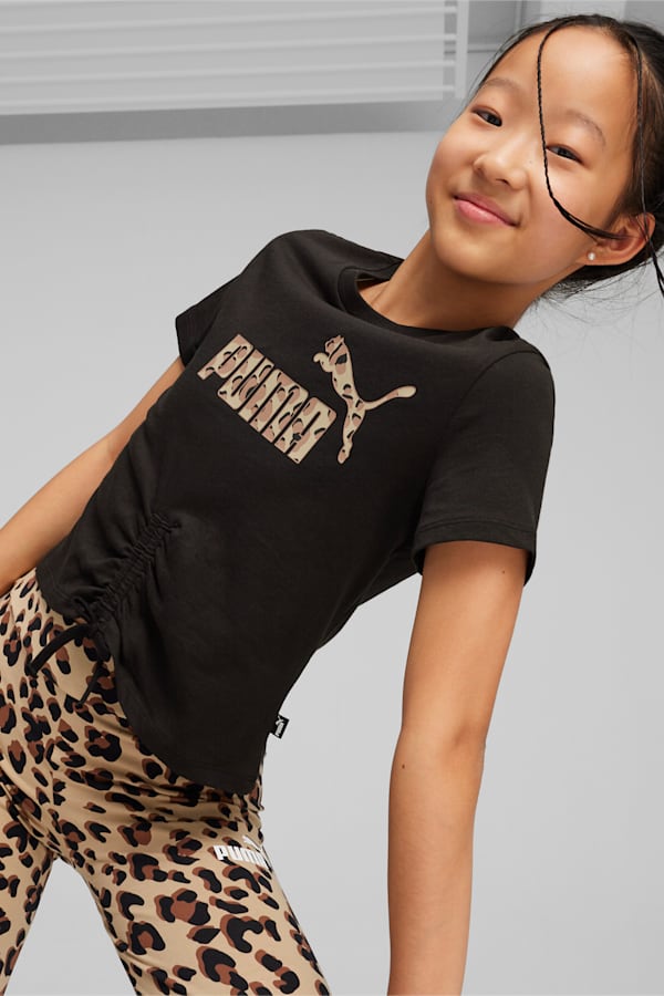 ESS+ ANIMAL Knotted Youth Tee, PUMA Black, extralarge