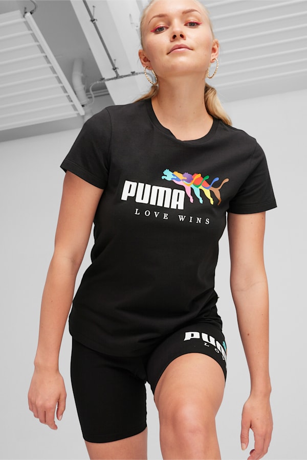 ESS+ LOVE WINS Women's Tee, PUMA Black, extralarge