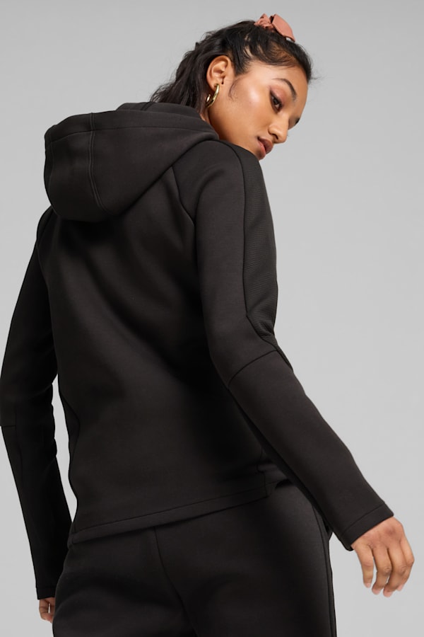 EVOSTRIPE Full-Zip Hoodie Women, PUMA Black, extralarge