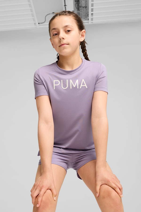 PUMA FIT Tee Youth, Pale Plum, extralarge