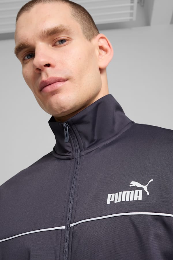 Piping Tracksuit Men, Galactic Gray, extralarge-GBR