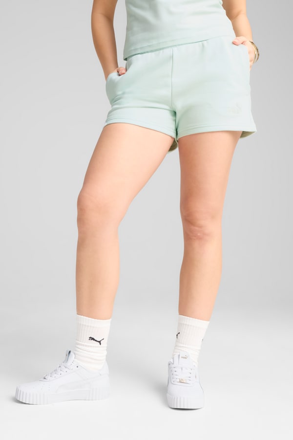 ESS Small No. 1 Logo 4'' Shorts Women, Peaceful Blue, extralarge