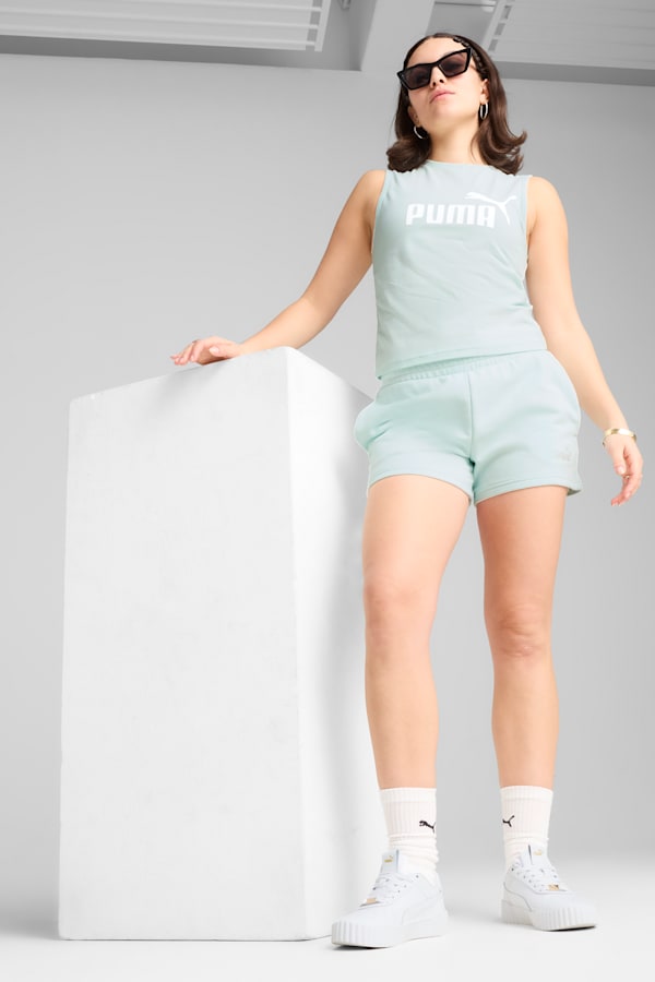 ESS Small No. 1 Logo 4'' Shorts Women, Peaceful Blue, extralarge