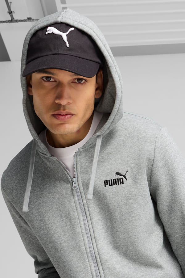 Essentials No. 1 Logo Full-Zip Hoodie Men, Medium Gray Heather, extralarge-GBR
