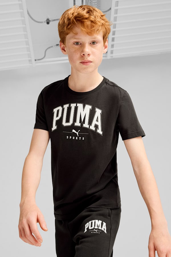 PUMA SQUAD Big Graphic Tee Youth, PUMA Black, extralarge