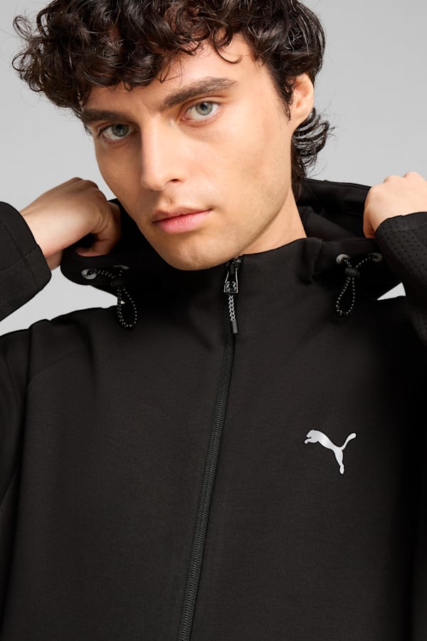EVOSTRIPE Full-Zip Hoodie Men, PUMA Black, extralarge