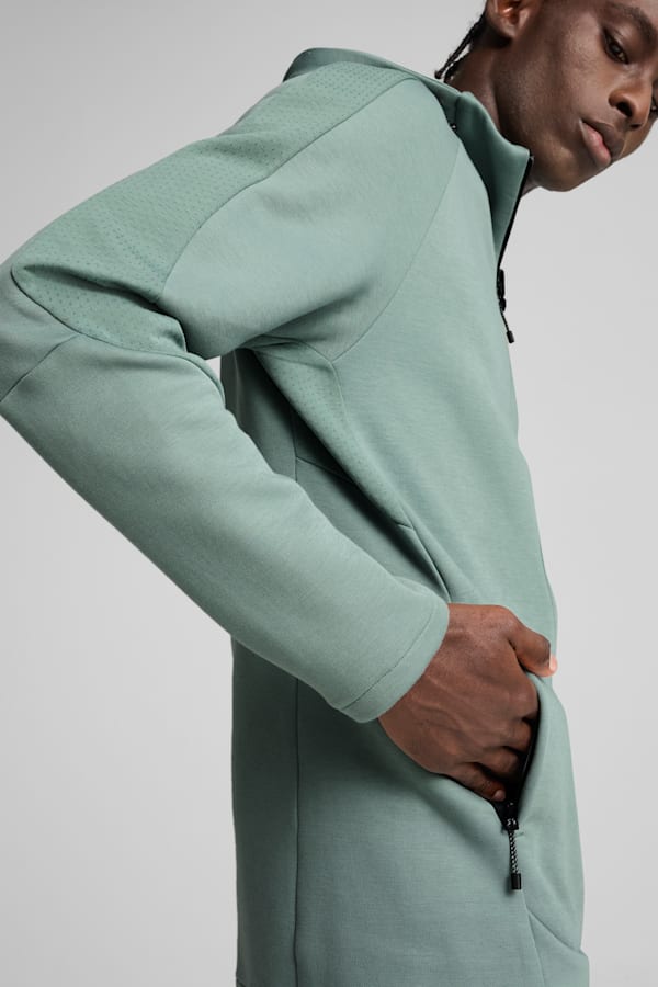 EVOSTRIPE Full-Zip Hoodie Men, Green Moon, extralarge