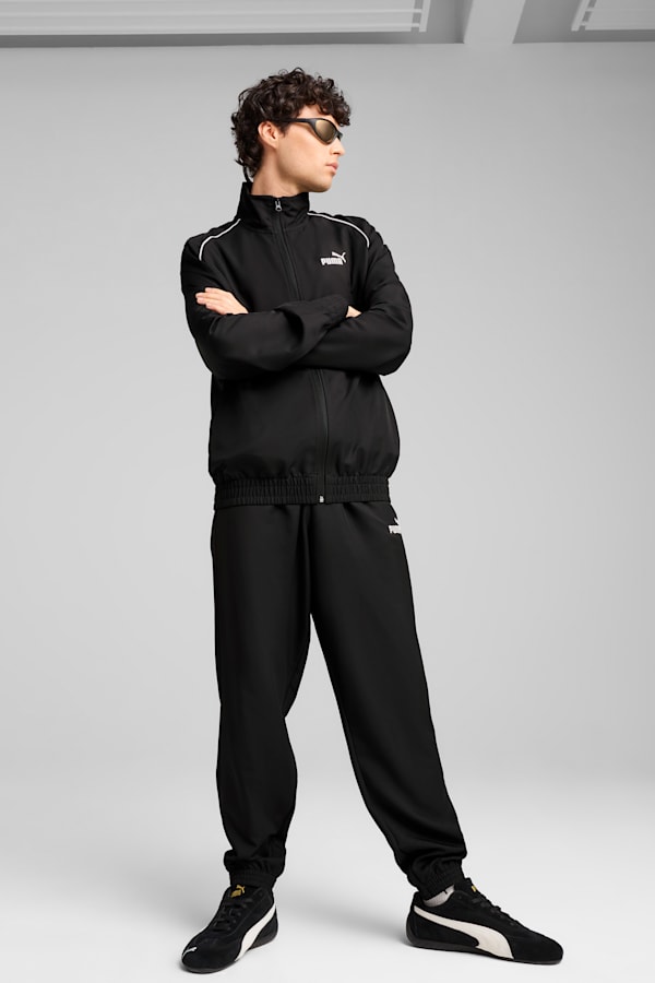 Woven Piping Tracksuit Men, PUMA Black, extralarge